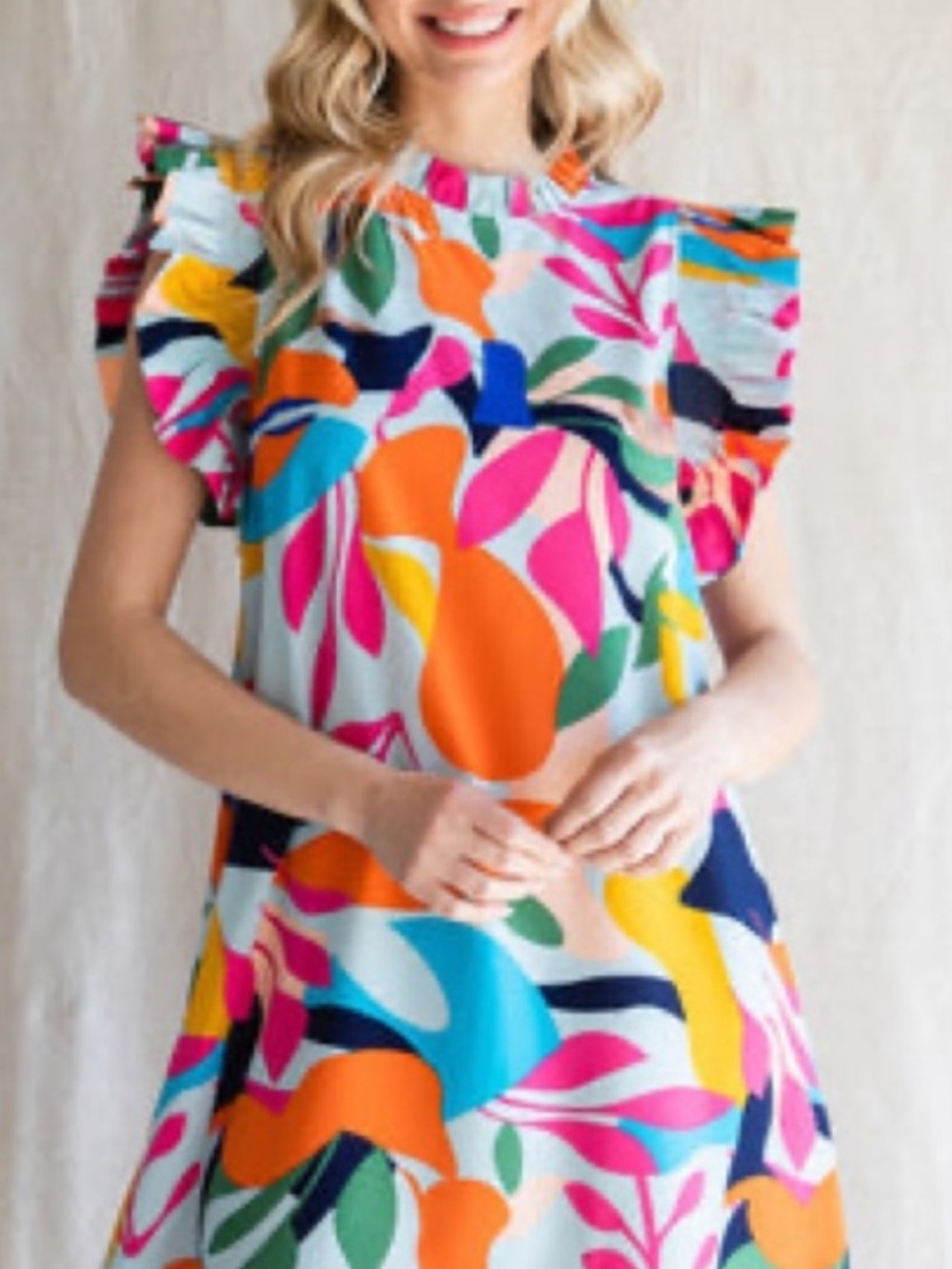 JODIFL Multicolor Abstract Pattern Dress size small